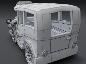 cartoon van Model 3D