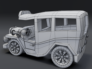 cartoon van Model 3D