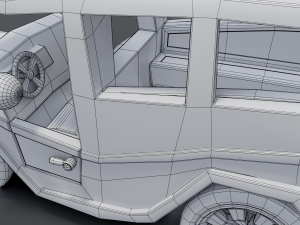 cartoon van Model 3D