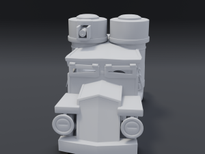 cartoon armored car Modèle 3D