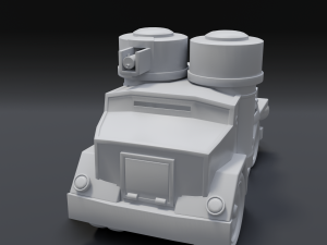 cartoon armored car Modèle 3D