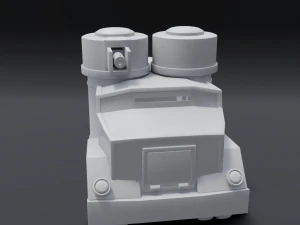 cartoon armored car 3D Model