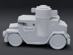cartoon armored car Modèle 3D