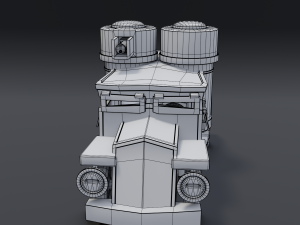 cartoon armored car Modèle 3D