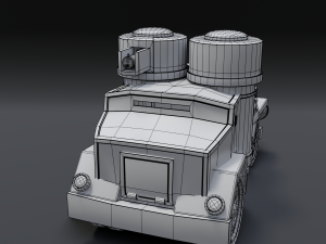 cartoon armored car Modèle 3D