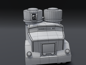 cartoon armored car Modèle 3D