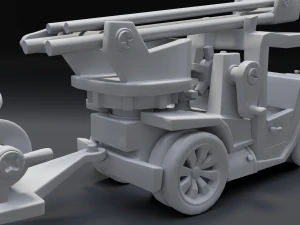 cartoon fire truck 3D Model