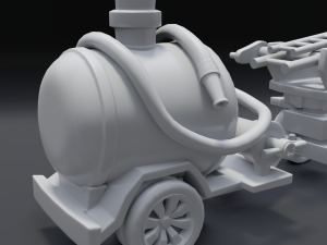 cartoon fire truck Modèle 3D