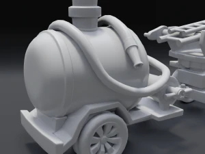 cartoon fire truck 3D Model