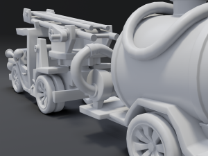cartoon fire truck Modèle 3D