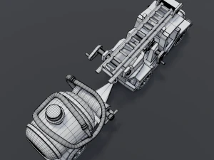 cartoon fire truck 3D Model