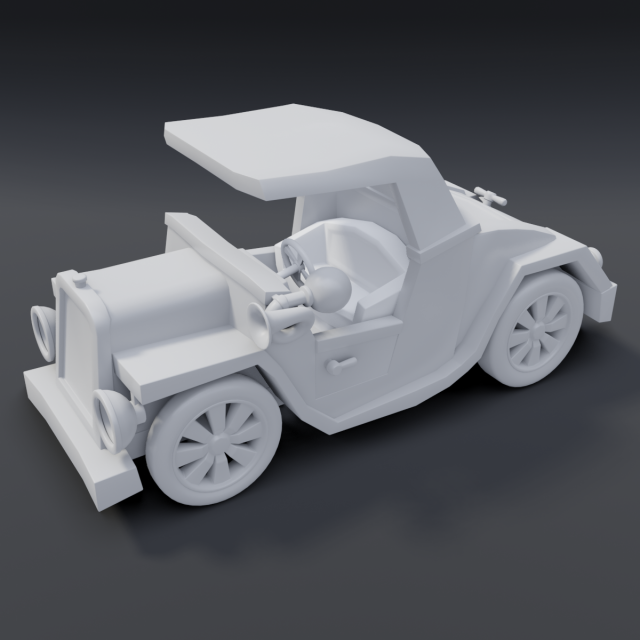 cartoon roadster Model 3D .c4d .max .obj .3ds .fbx .stl .blend