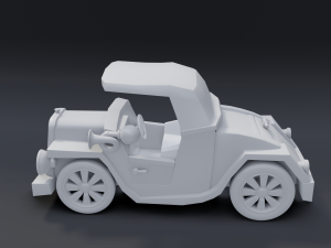 cartoon roadster Model 3D