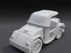 cartoon roadster Model 3D
