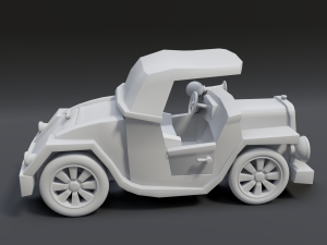 cartoon roadster Model 3D