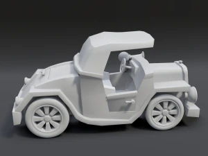 cartoon roadster 3D Model