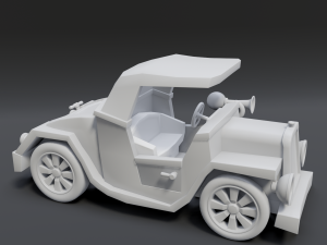 cartoon roadster Model 3D