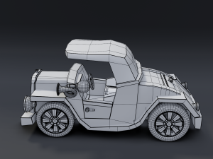 cartoon roadster Model 3D