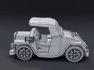 cartoon roadster 3D Model