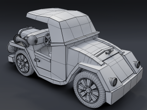 cartoon roadster Model 3D