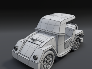 cartoon roadster Model 3D