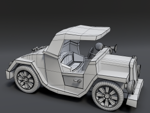 cartoon roadster Model 3D