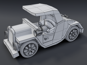 cartoon roadster Model 3D