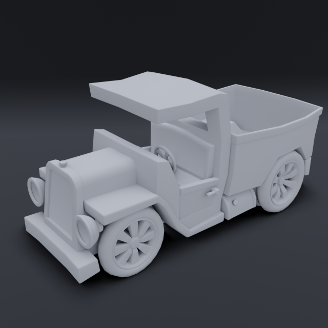 cartoon truck Modelo 3D .c4d .max .obj .3ds .fbx .stl .blend