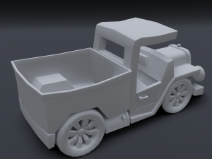 cartoon truck Modelo 3D