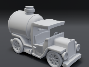 toon tank truck Modèle 3D