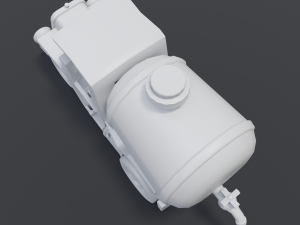 toon tank truck Modèle 3D