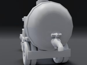 toon tank truck Modèle 3D