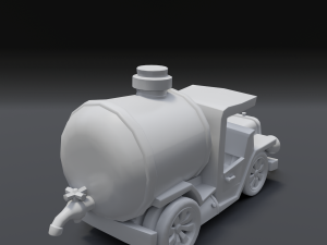 toon tank truck Modèle 3D