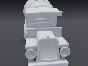 toon tank truck Modèle 3D