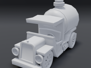 toon tank truck Modèle 3D