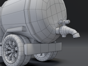 toon tank truck Modèle 3D