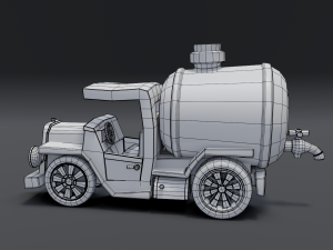 toon tank truck Modèle 3D