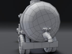 toon tank truck Modèle 3D