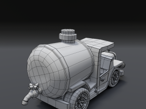 toon tank truck Modèle 3D