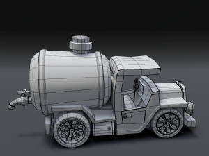 toon tank truck Modèle 3D