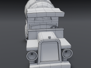 toon tank truck Modèle 3D