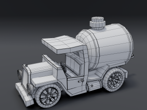 toon tank truck Modèle 3D