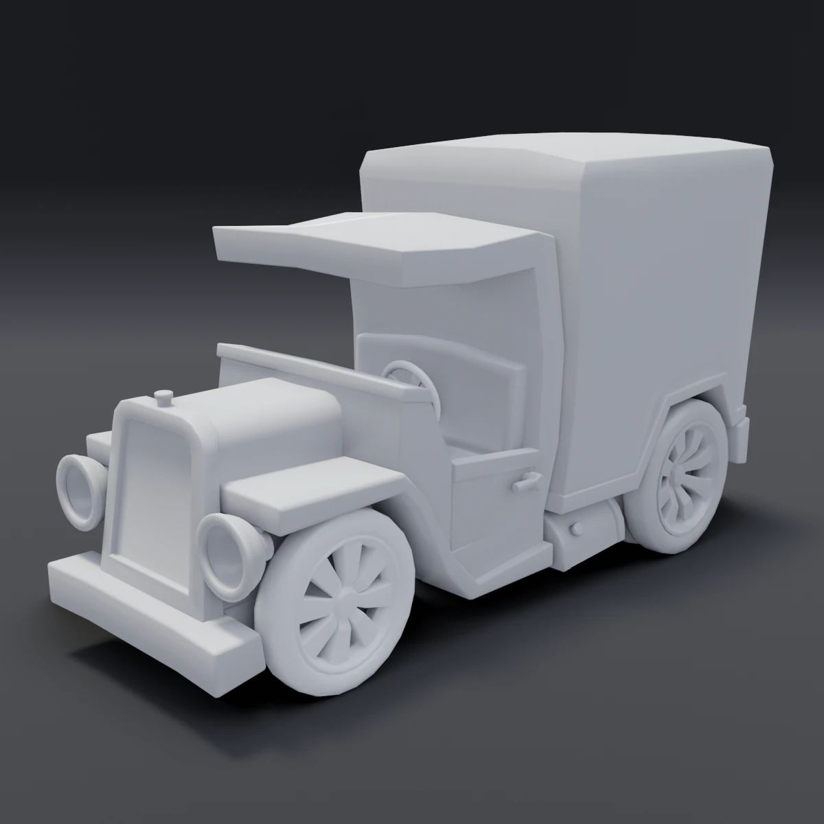 toon box truck 3D Model .c4d .max .obj .3ds .fbx .stl .blend 