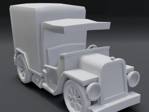 toon box truck 3D Model