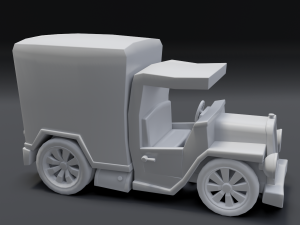 toon box truck 3D 모델