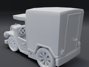 toon box truck 3D 모델