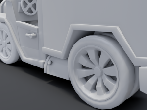 toon box truck 3D 모델