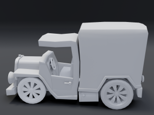 toon box truck 3D 모델