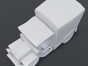 toon box truck 3D 모델