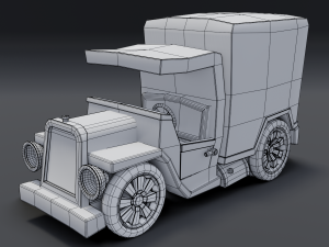 toon box truck 3D 모델